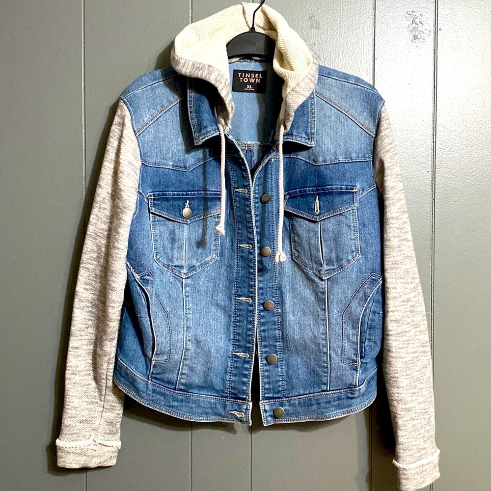 Hooded jean jacket